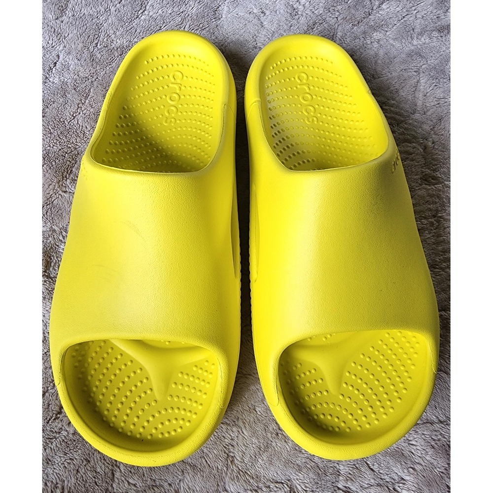 Crocs Mellow Recovery Slides Yellow Mens 9 Womens 11 Sandals